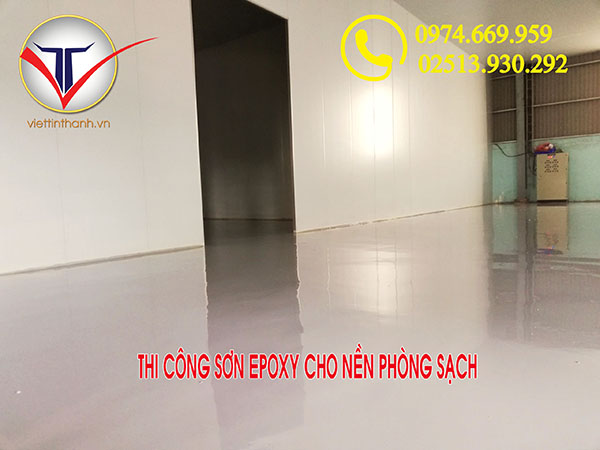 thi công sơn epoxy nền phòng sạch